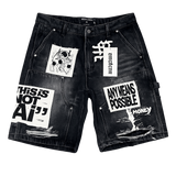 Mixed Emotions 'Black AI Denim' Short