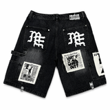 Mixed Emotions 'Black AI Denim' Short