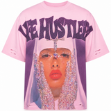 Life Hustlers 'CRYSTAL TEARS' Pink Tee