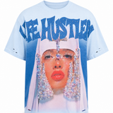 Life Hustlers 'CRYSTAL TEARS' Blue Tee