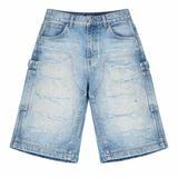 FRD Rhinestone Jorts Blue