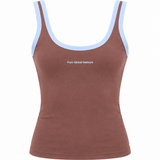 Pure Across the Lines Brown Tank Top