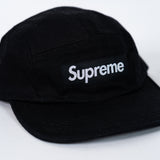 Supreme Washed Chino Twill Camp Cap Black