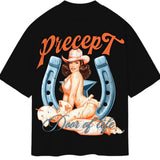 Precept 'COWGIRL WOMAN' Black T-Shirt