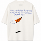 VILLAGE PAPER PLANE WHITE TEE