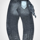 FRD 'Studded' Wash Barrel Jean