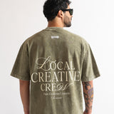 Pure Local Creative Crew  T -shirt Oversized olive 19356