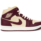 Nike Air Jordan 1 Mid Split Beach Cherrywood Red