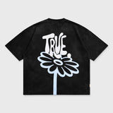 TRUE Bloom Boxy T-Shirt - Washed Black