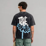 TRUE Bloom Boxy T-Shirt - Washed Black