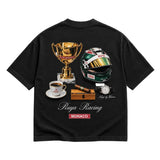 RUYA 'Monaco Racing' Oversized Black Tee