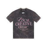 Pure Knockout Local Creative Crew T-shirt Box fit Vintage black