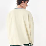 SWEATER CREMA VERDE COLLEGE