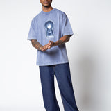 Pure Dopamine Blue Keyhole T-Shirt