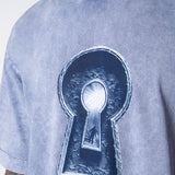 Pure Dopamine Blue Keyhole T-Shirt