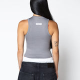Pure Dopamine Grey Rib Tank Top