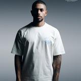 Meclier T-shirt basic cream/baby blue 3404