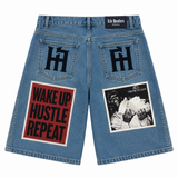 Life Hustler 'HUSTLERS' Denim Jort