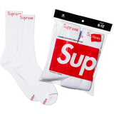 Supreme 4 pair cushion crew socks blancas 3023