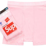 Supreme Hanes Boxer Briefs (2 Pack) Pink